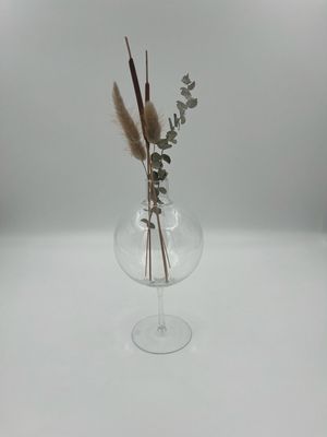 Clear Wine Glass Vase Large