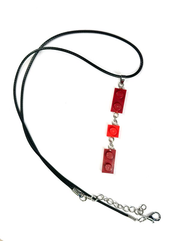 Collier pendentif long Rouge