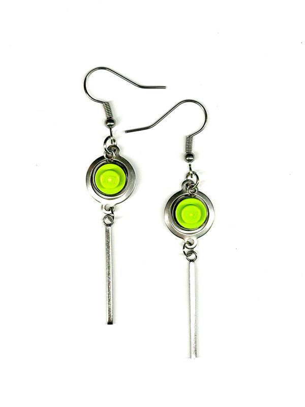 Boucles d’oreilles Longues avec Cabochons Vertes