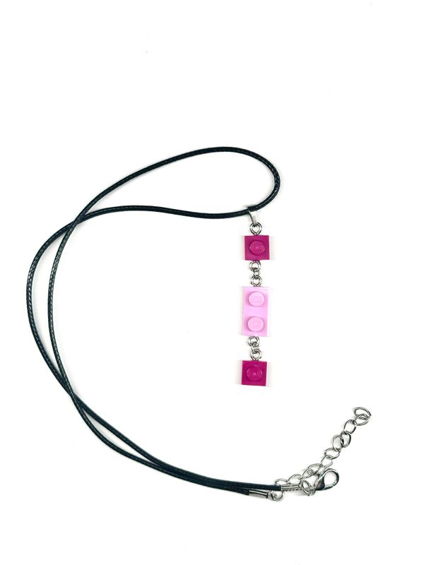 Collier pendentif long Rose