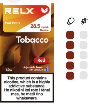 RELX INFINITY 2 - TOBACCO (RED) 28.5MG POD