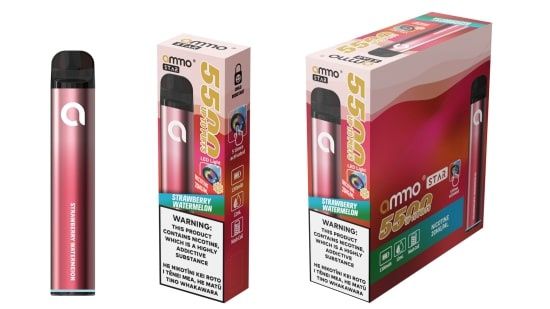 AMMO STAR UPTO 5500 PUFF STRAWBERRY WATERMELON