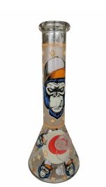 WATERPIPE CLEAR WITH PATTERN #1303