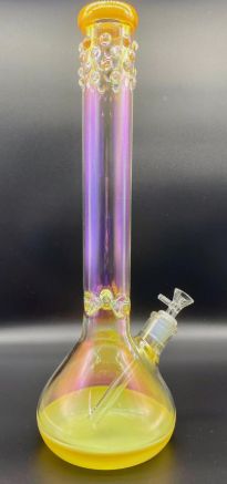 YELLOW CLEAR WATERPIPE 1068 - 44cm