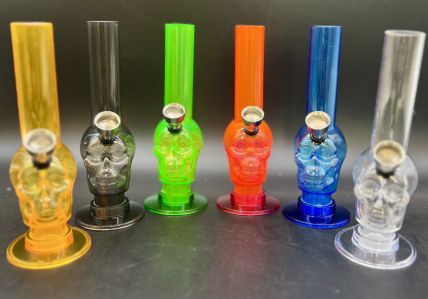 MINI ACRYLIC WATERPIPESKULL MIN 011