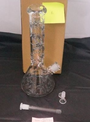 WATERPIPE 35CM QD26793 GLOW IN THE DARK