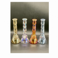 CLEAR LEAF PRINT GLASS WATERPIPE # 1293