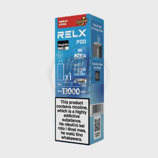 RELX MagicGo MAX POD (13000 PUFFS)- VANILLA CITRUS 28.5MG 15ML