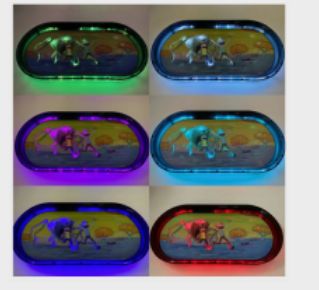 BLUETOOTH SPEAKER AND  LED LIGHT PLASTIC TRAY