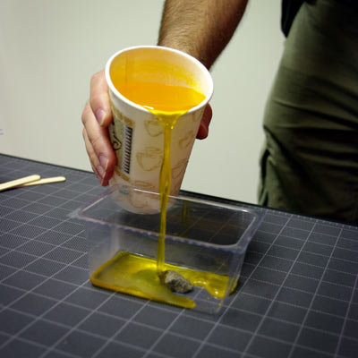 Pour the solution . . . grow the crystals!