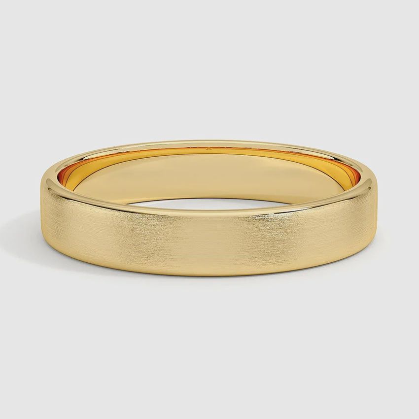 18k Gold Wedding Band, Metal: Yellow Gold, Size: 6
