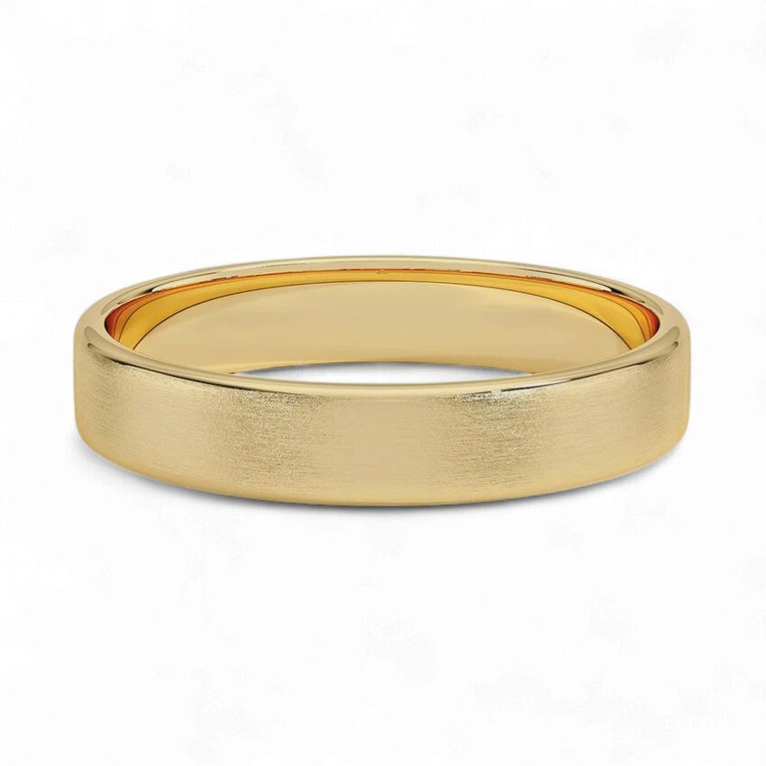18k Gold Wedding Band, Metal: Yellow Gold, Size: 6