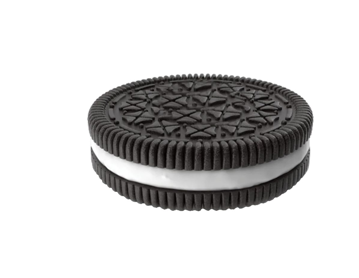 Vanilla Double Stuffed Chocolate Cookie