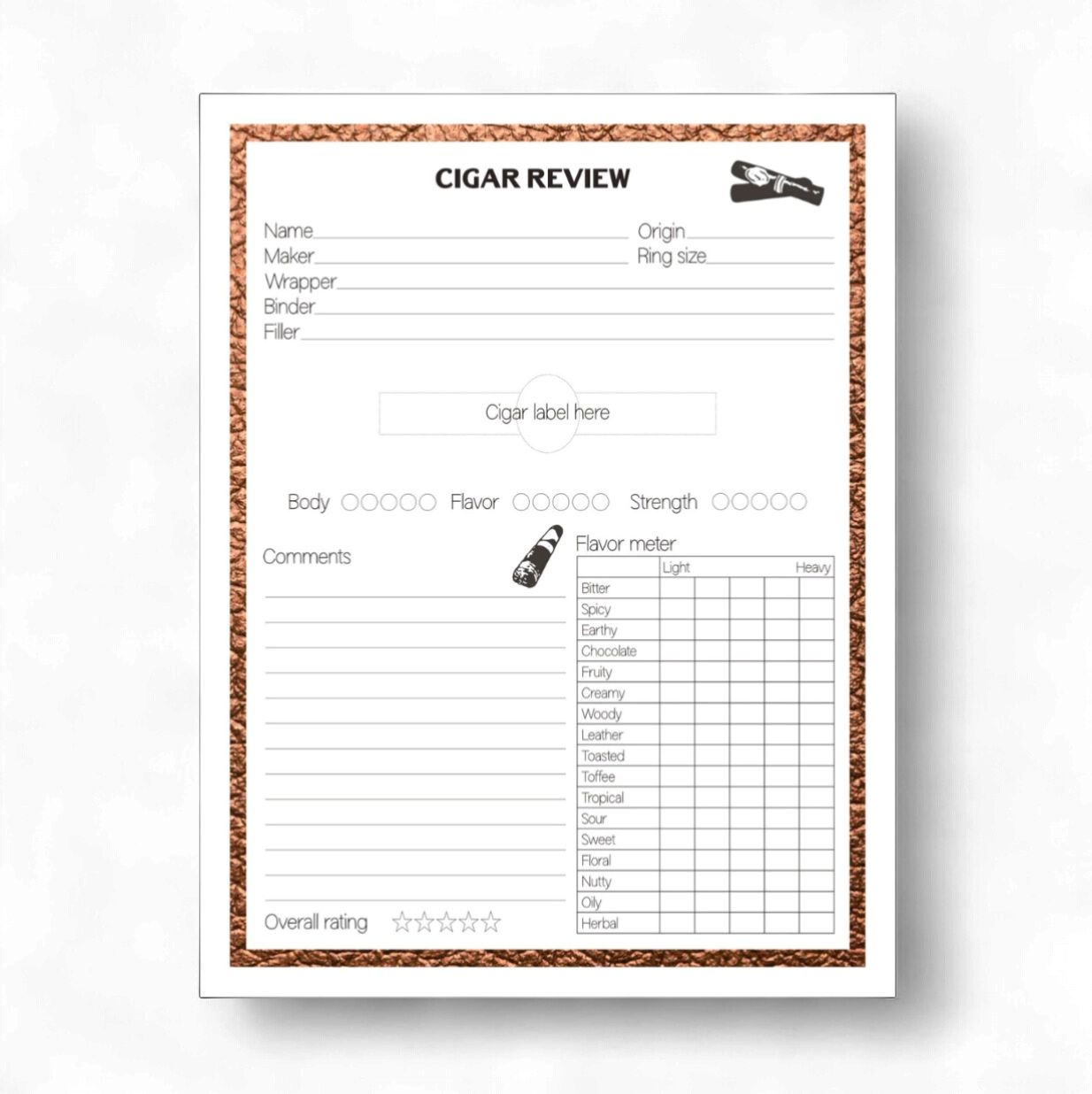 Cigar Tasting/Session Journal