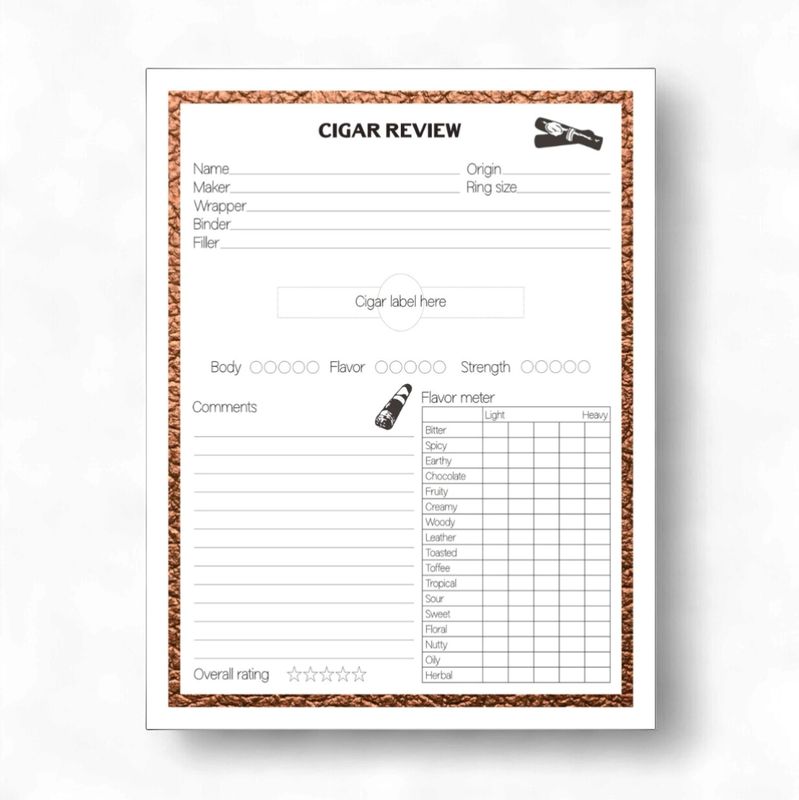 Cigar Tasting/Session Journal