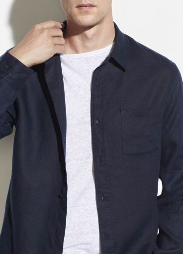 Men's Linen Long Sleeve, Size: XS