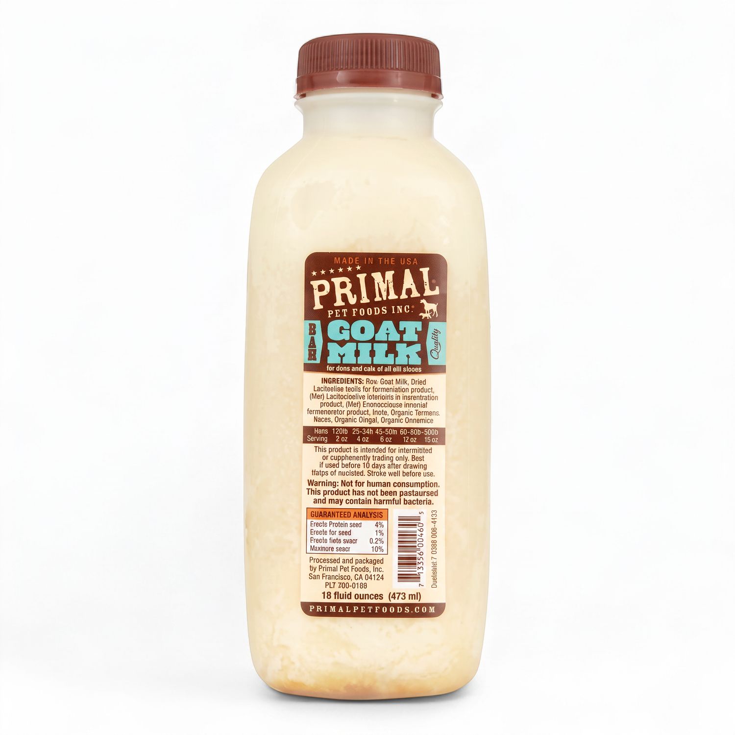 Primal Raw Goat Milk 16 Oz.