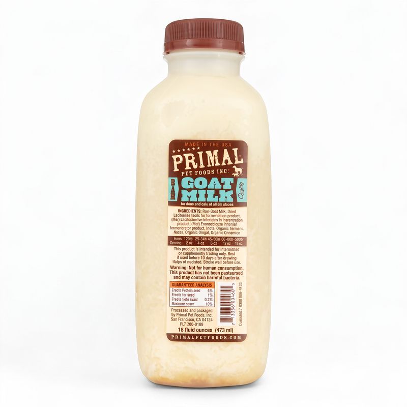 Primal Raw Goat Milk 16 Oz.