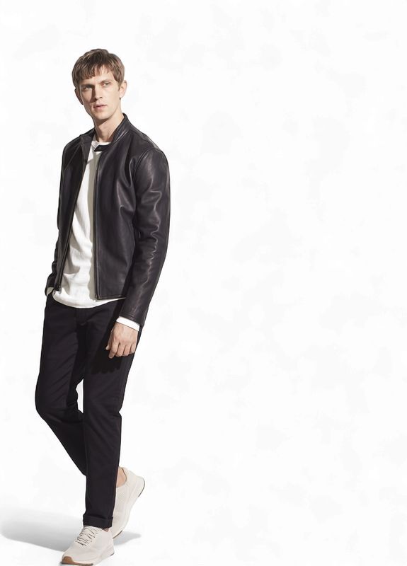 Men's Leather Café Race Jacket