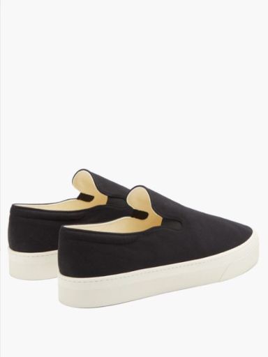 Men's Slip On Shoes - Black Suede
