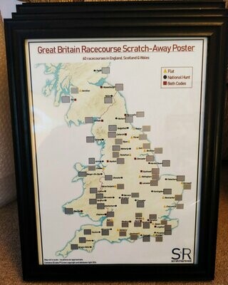 Great Britain Racecourse Poster - Black Frame