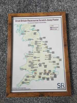 Great Britain Racecourse Poster - Rustic Frame