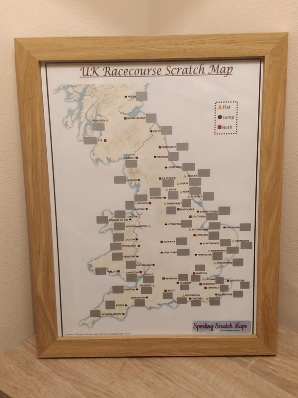 Great Britain Racecourse Poster - Wood Frame