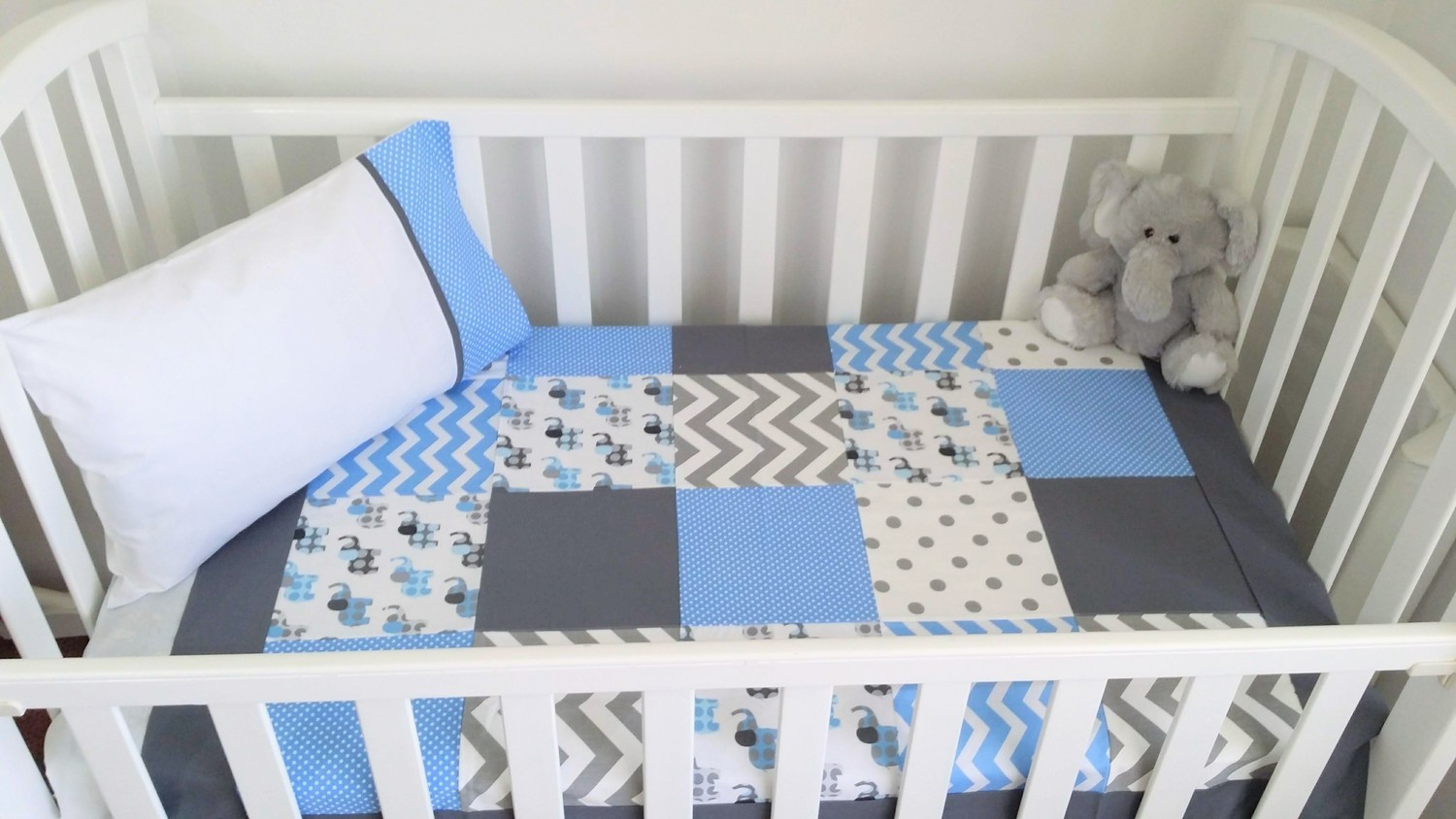 grey elephant bedding