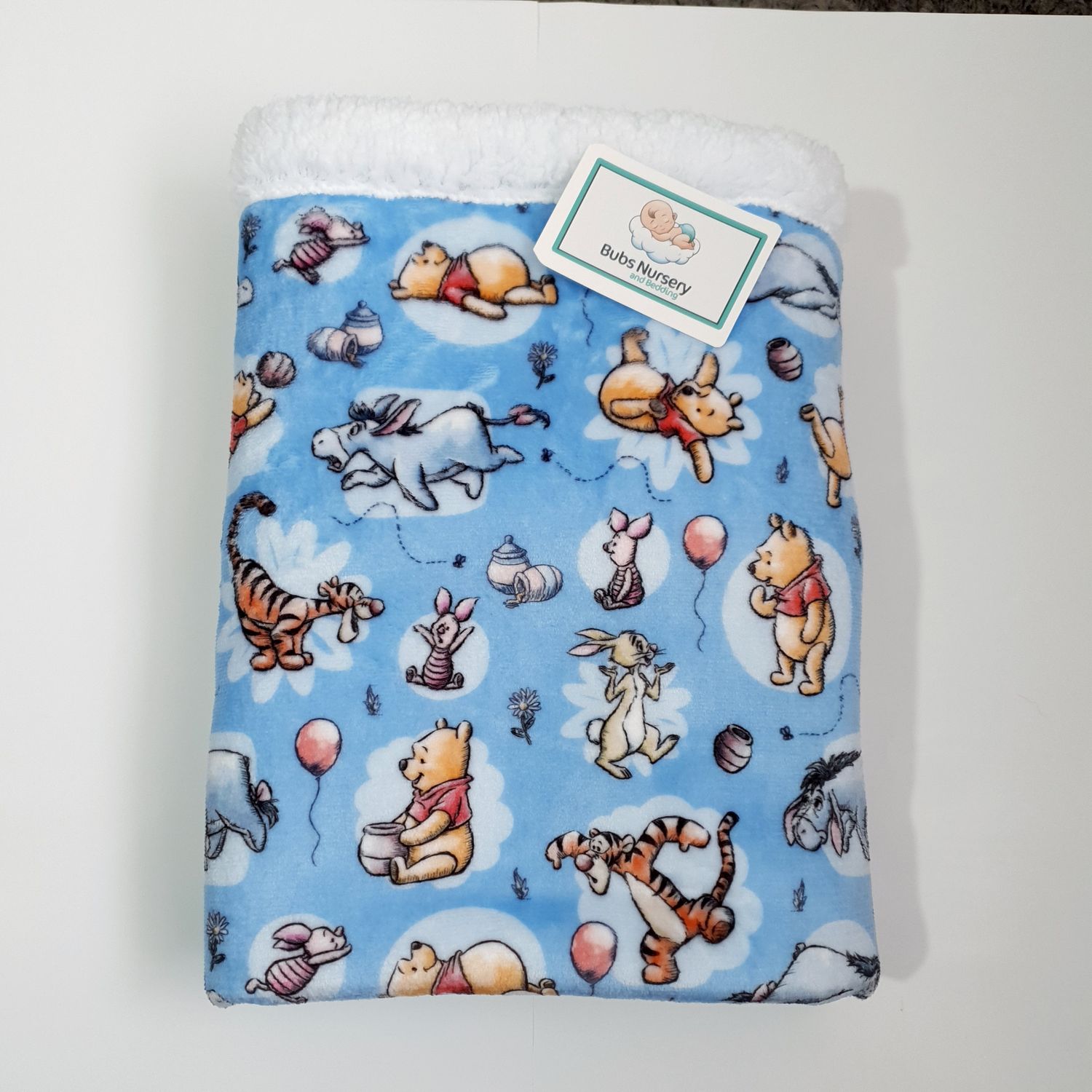 Winnie the Pooh & Friends blue Cosy fleece blanket - 90 x 100cm