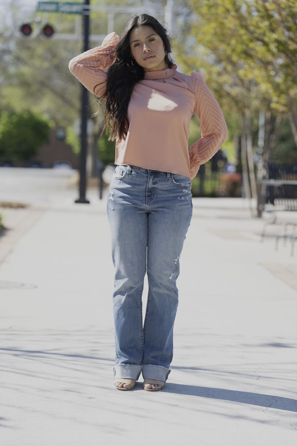 Cassie Straight Leg Jeans, Color: MEDIUM, Size: 7/27