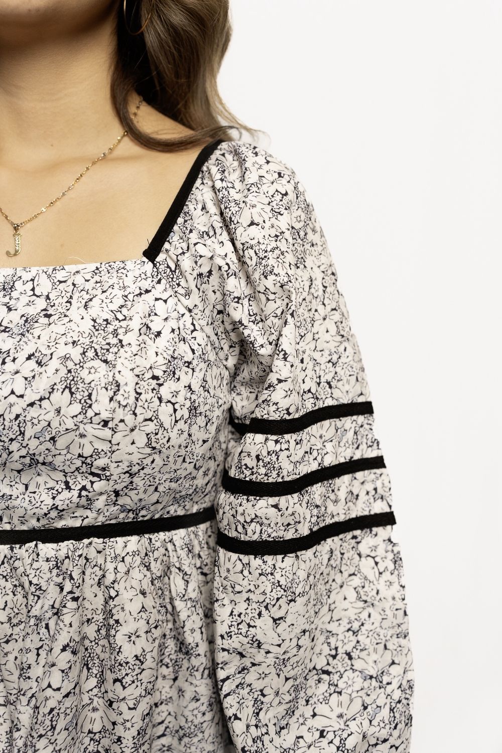 Floral Open Back Mini Dress