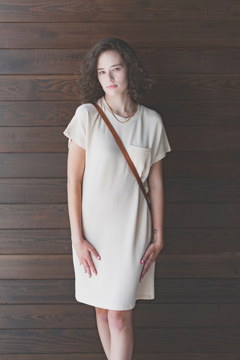 Summer Casual T-shirt Short-sleeved Dress (With Pockets)
