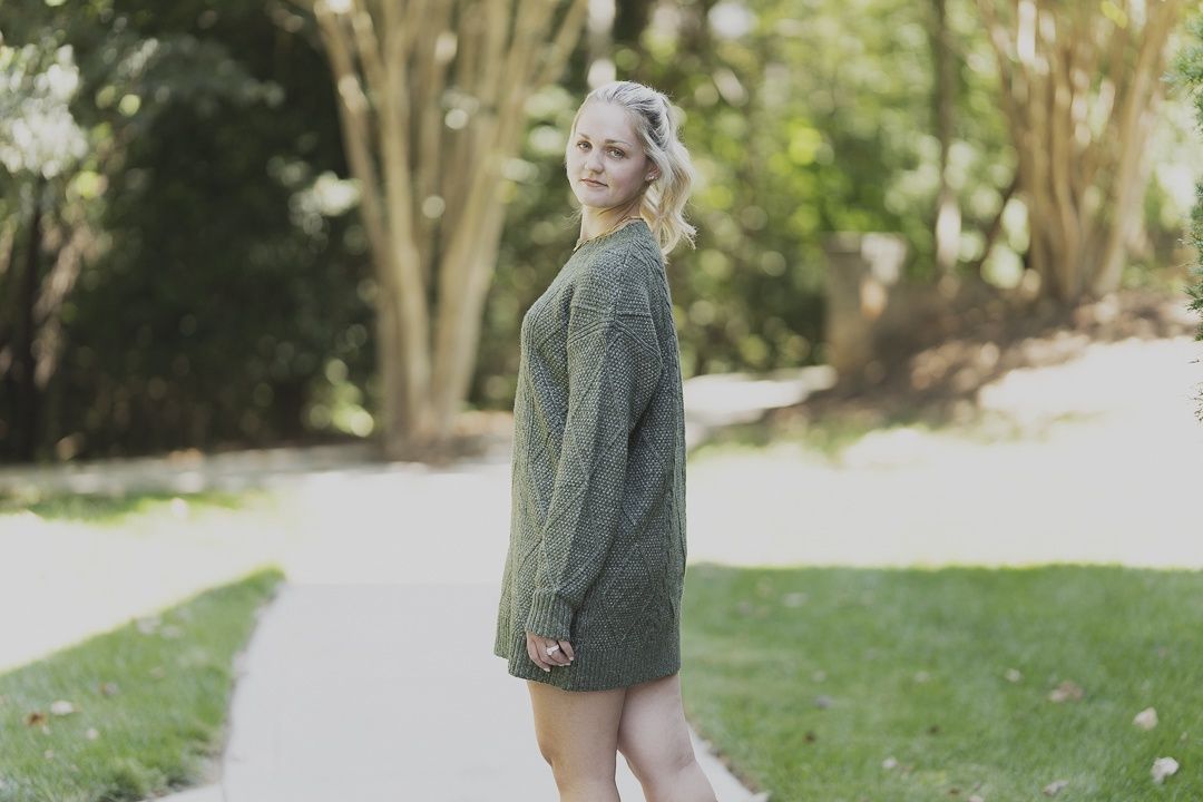 Cable Knit Drop Shoulder Sweater Dress