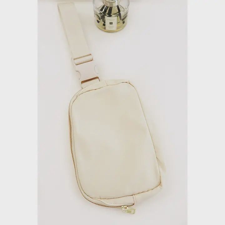 Solid Color Crossbody Bag, Color: BEIGE, Size: ONE