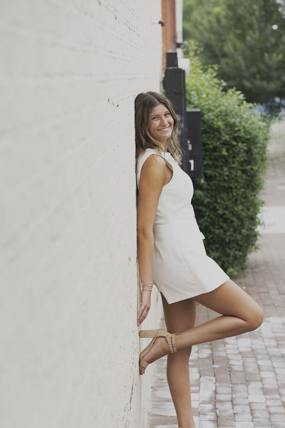 A Solid Woven Skort Romper