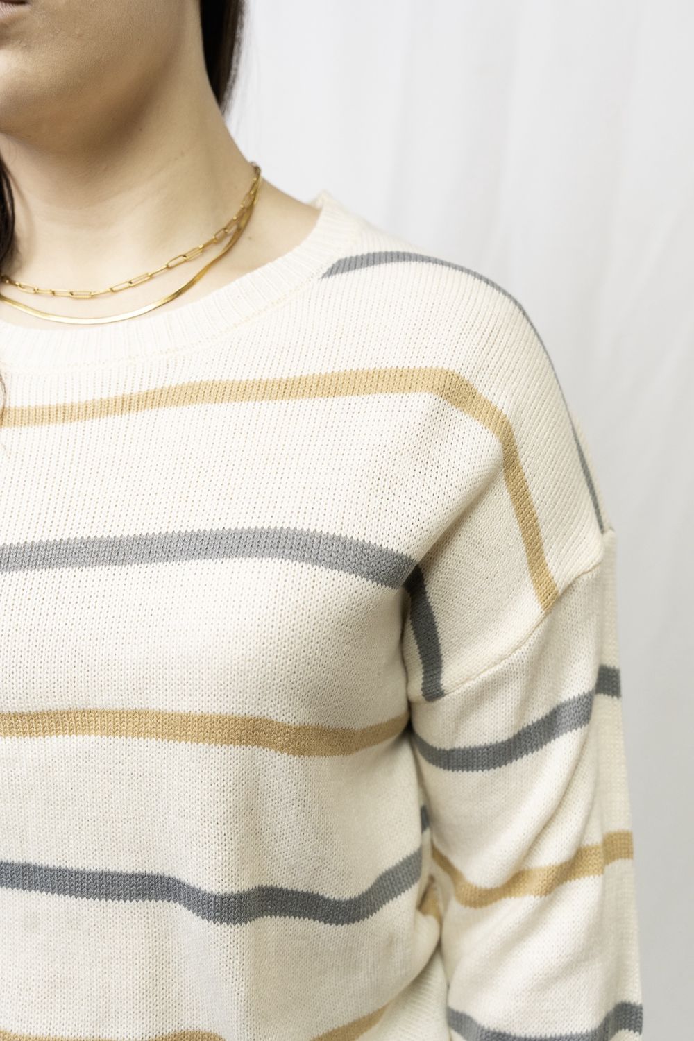 Striped Loose Fit Pullover Sweater