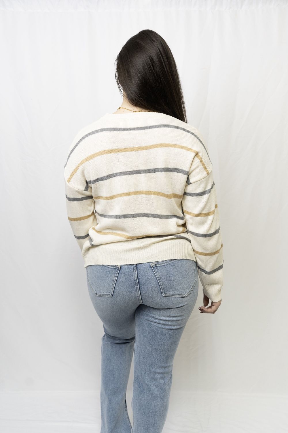 Striped Loose Fit Pullover Sweater