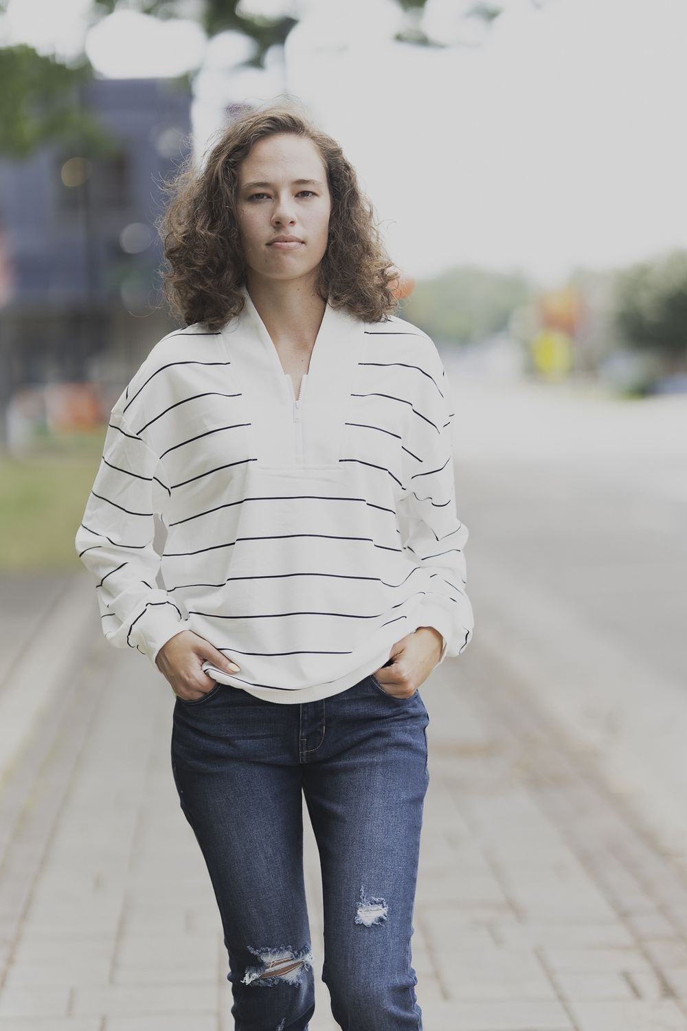 Haisley Pullover Shirt, Color: White, Size: Small