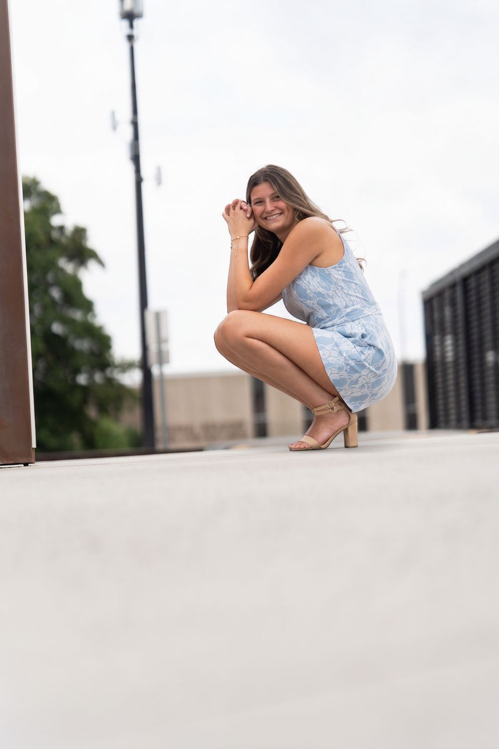 A Woven Bonded Lace Romper