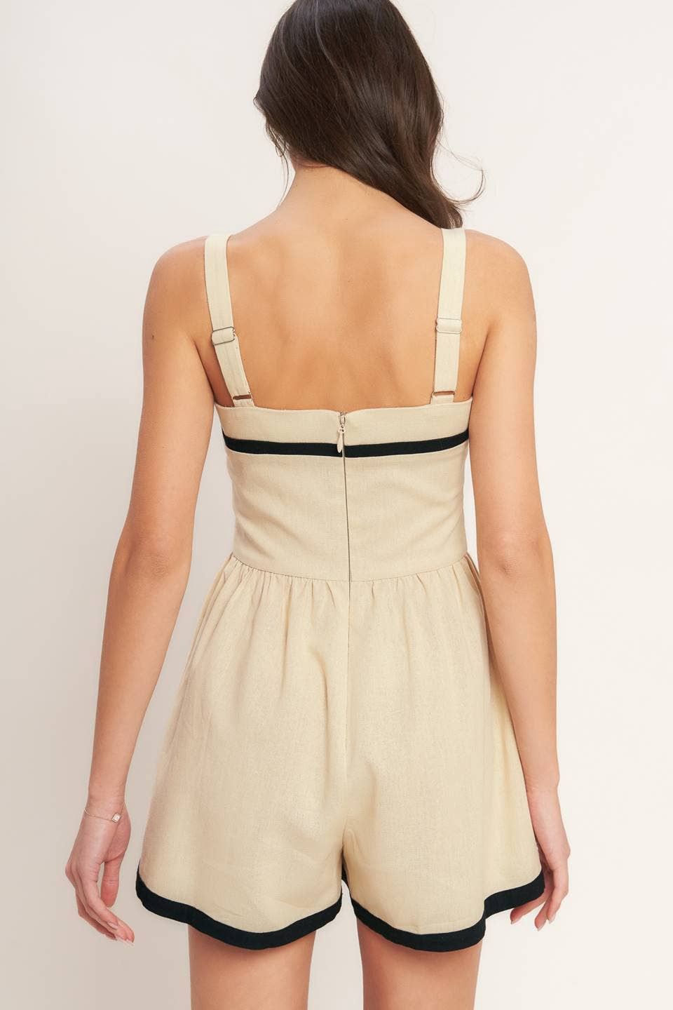Solid Woven Romper