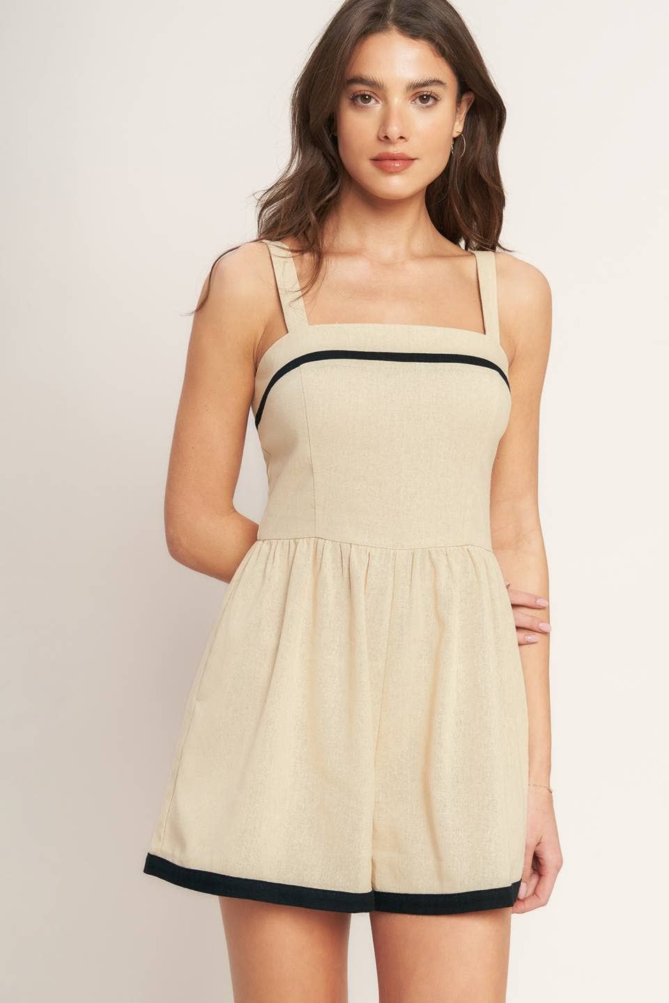 Tasia Solid Woven Romper