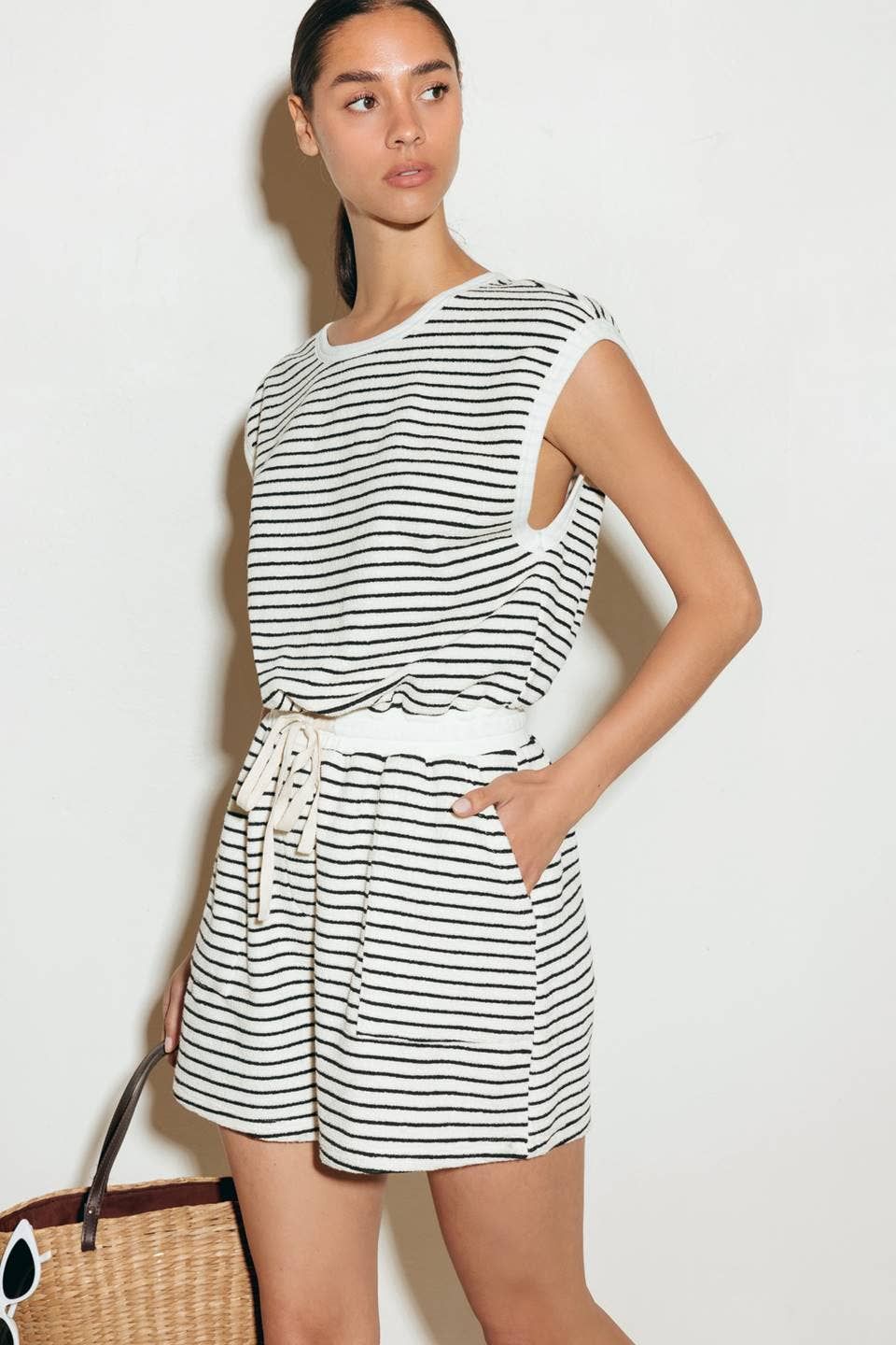 Taylor Striped Knit Romper