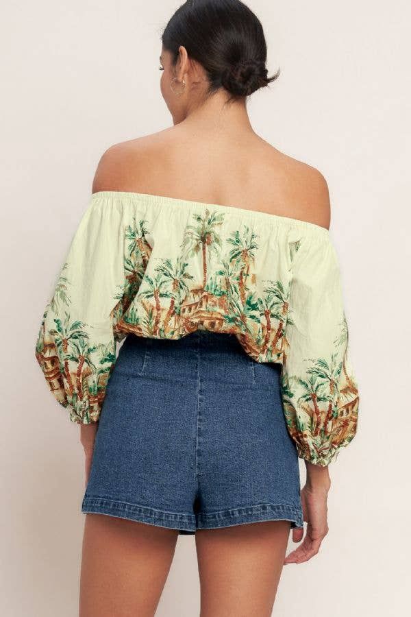 Washed Denim Skort