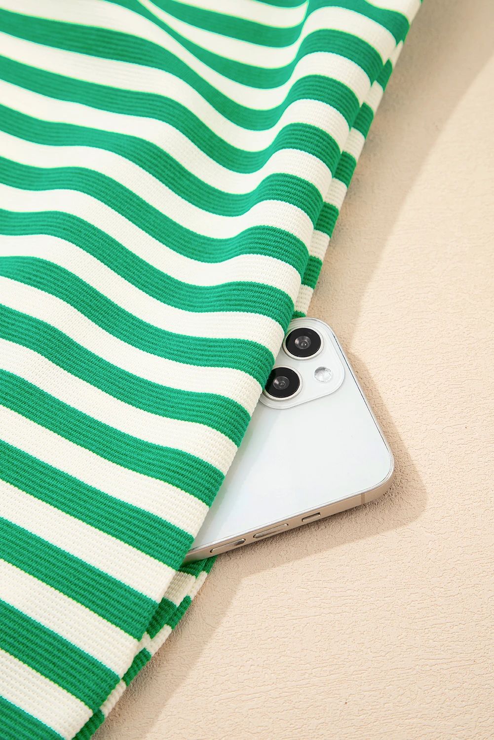 Eva Stripe Flutter Sleeve Short Dress