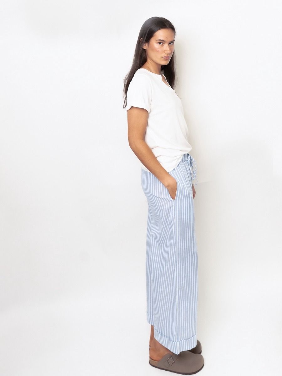 Striped High Waist Casual Pants