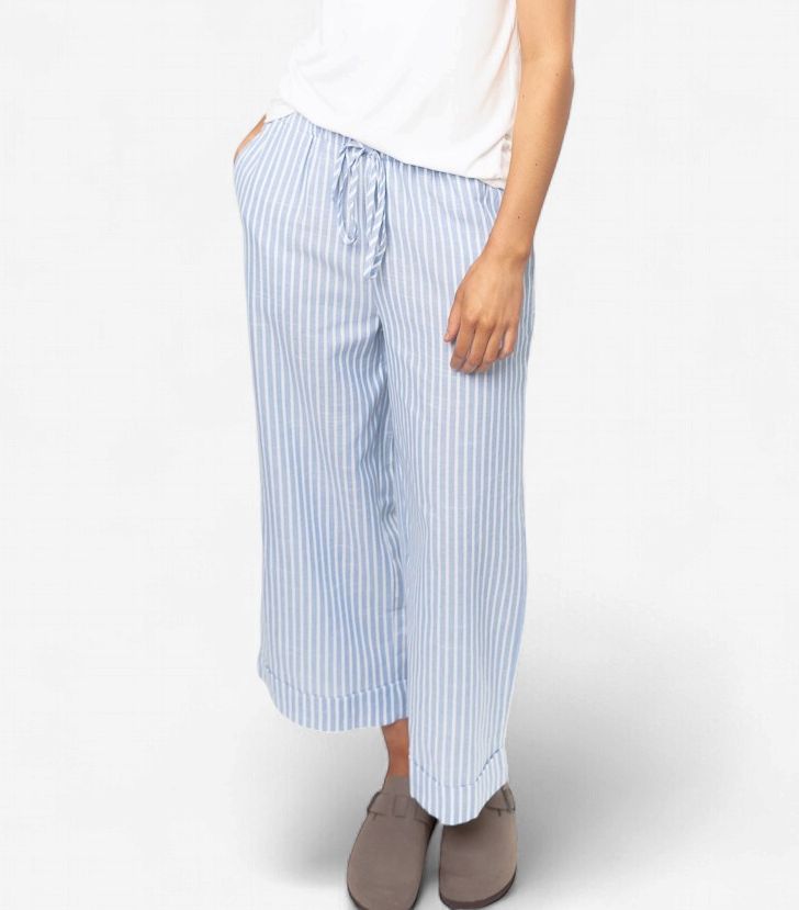 Striped High Waist Casual Pants