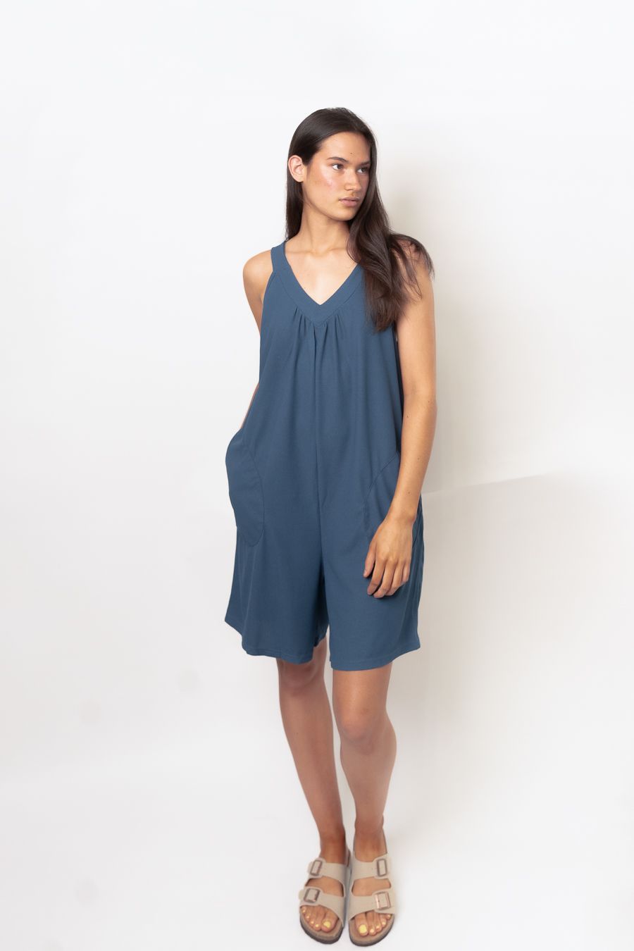 Carson V-Neck Sleeveless Romper