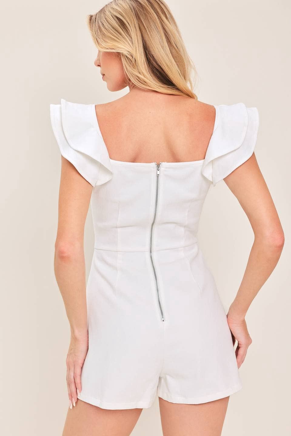 Vickie White Romper