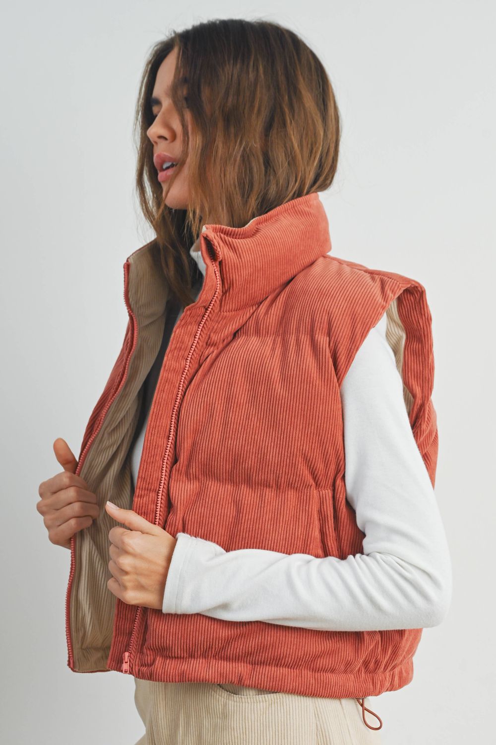 AdoreMe Corduroy Puffer Vest