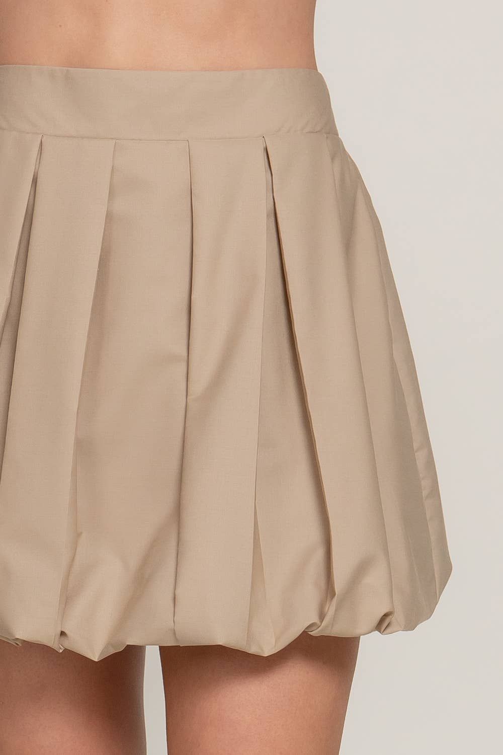 Ballon Pleated Mini Skirt